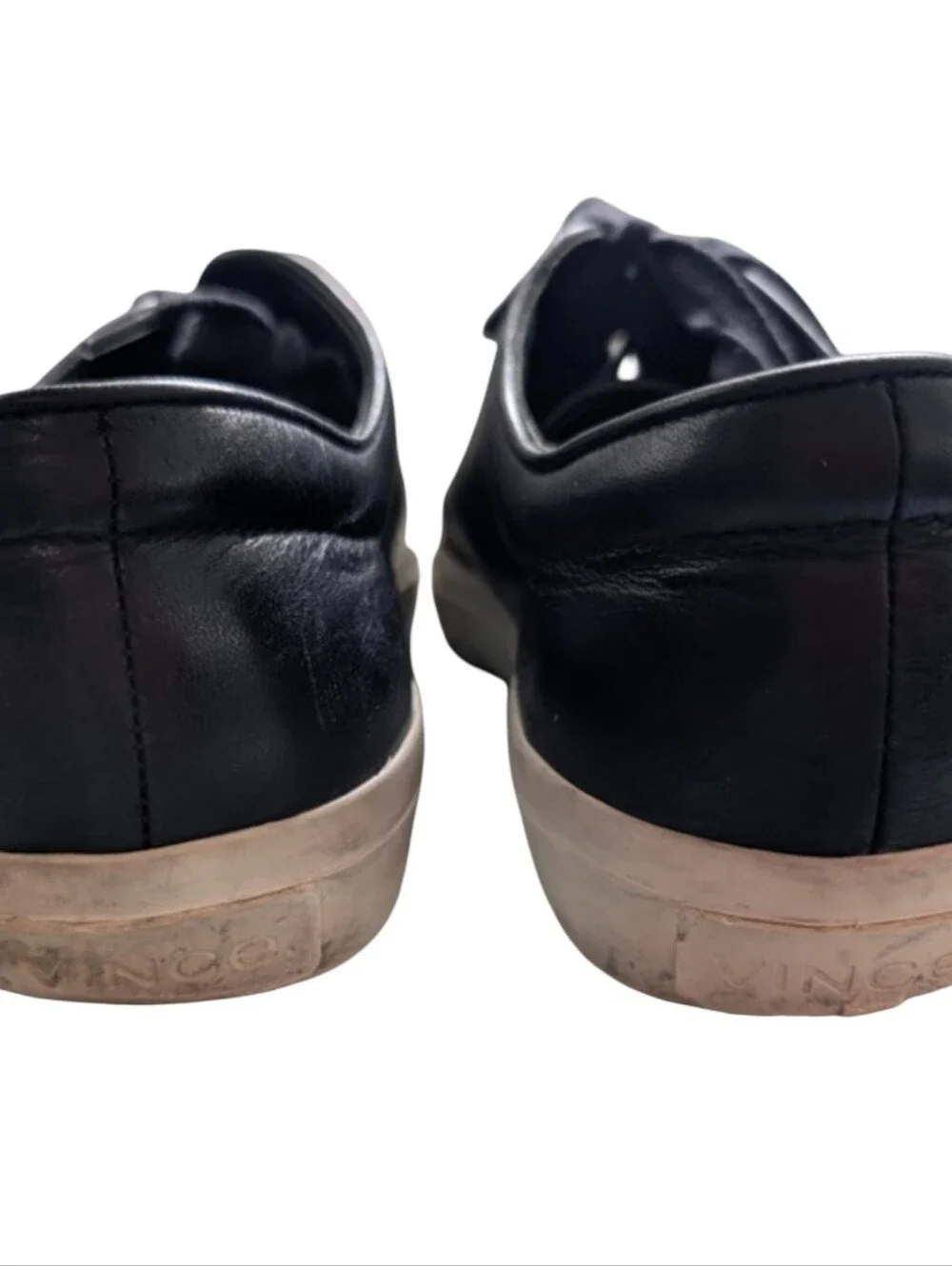 Vince Fulton Low Top Sneaker Black Leather Men's 9